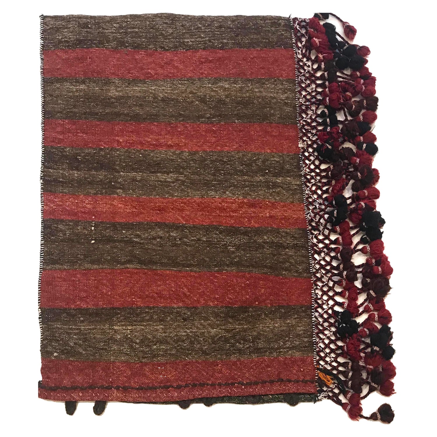 Balisht Area Rug Handmade Red Geometric 2x3 ft