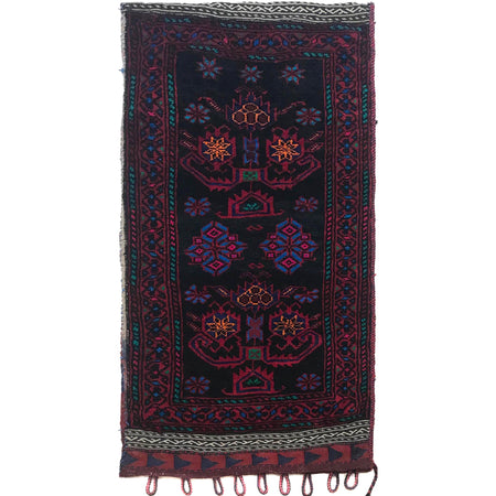 Balisht Area Rug Handmade Multi Geometric 2x3 ft