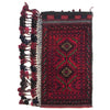 Balisht Area Rug Handmade Red Geometric 2x3 ft