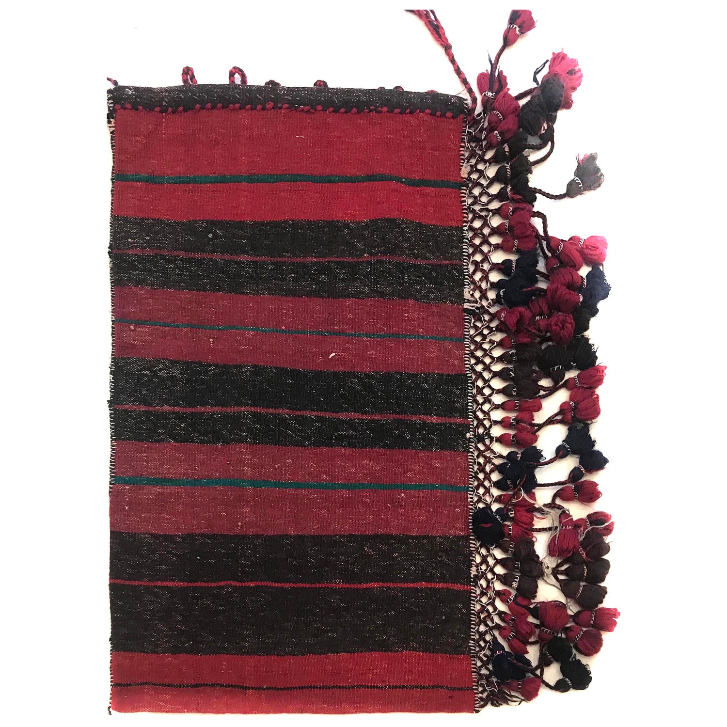 Balisht Area Rug Handmade Red Geometric 2x3 ft