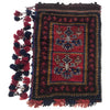 Balisht Area Rug Handmade Red Geometric 2x3 ft
