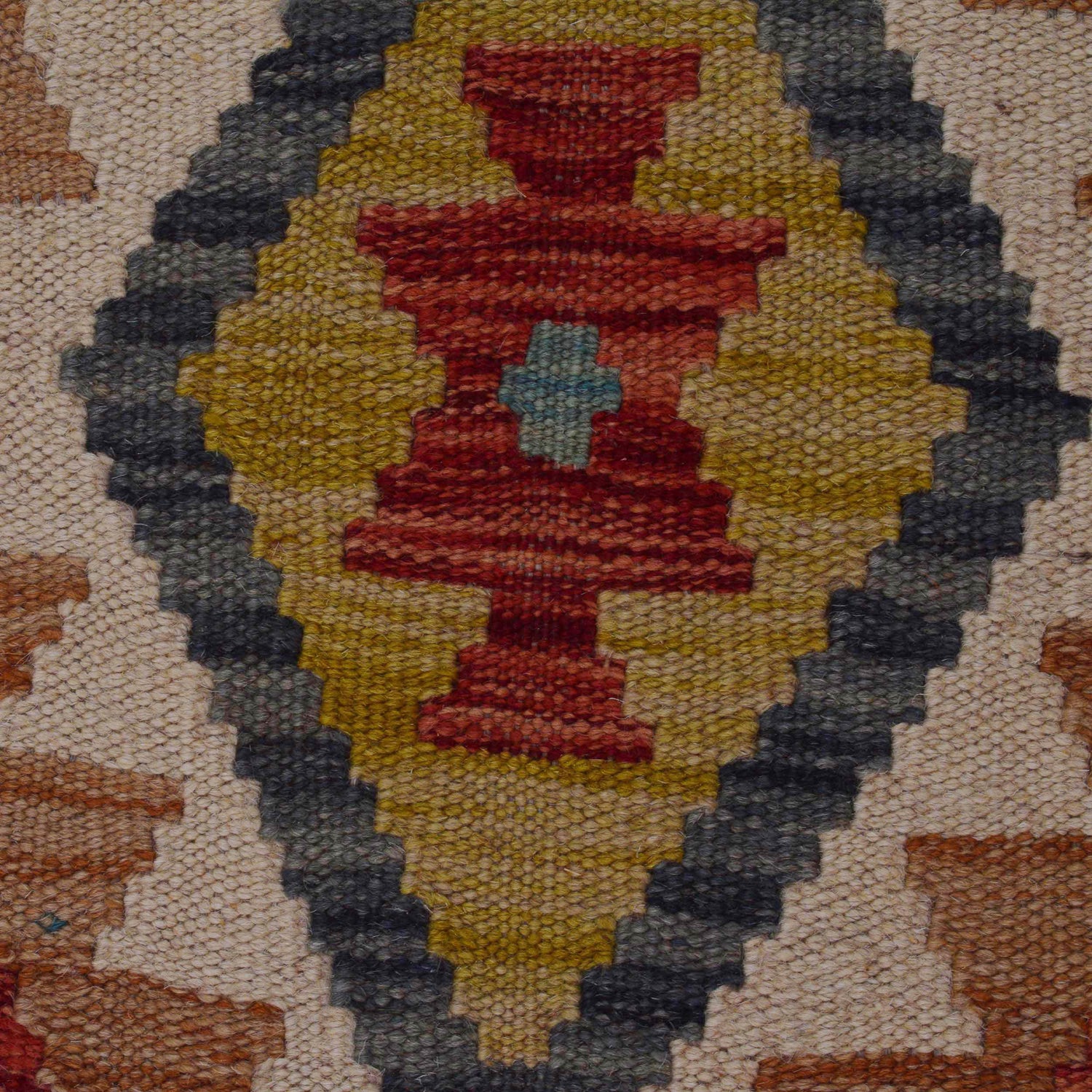 Handmade Multi Kilim Geometric 5' Runner