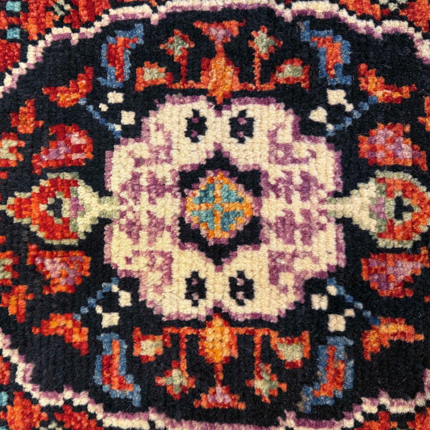 Shirazi Area Rug Handmade Red Medallion 3x5 ft