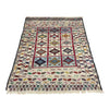 Soumak Kilim Area Rug Handmade Multi Pictorial 4x6 ft