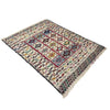 Soumak Kilim Area Rug Handmade Multi Pictorial 4x6 ft