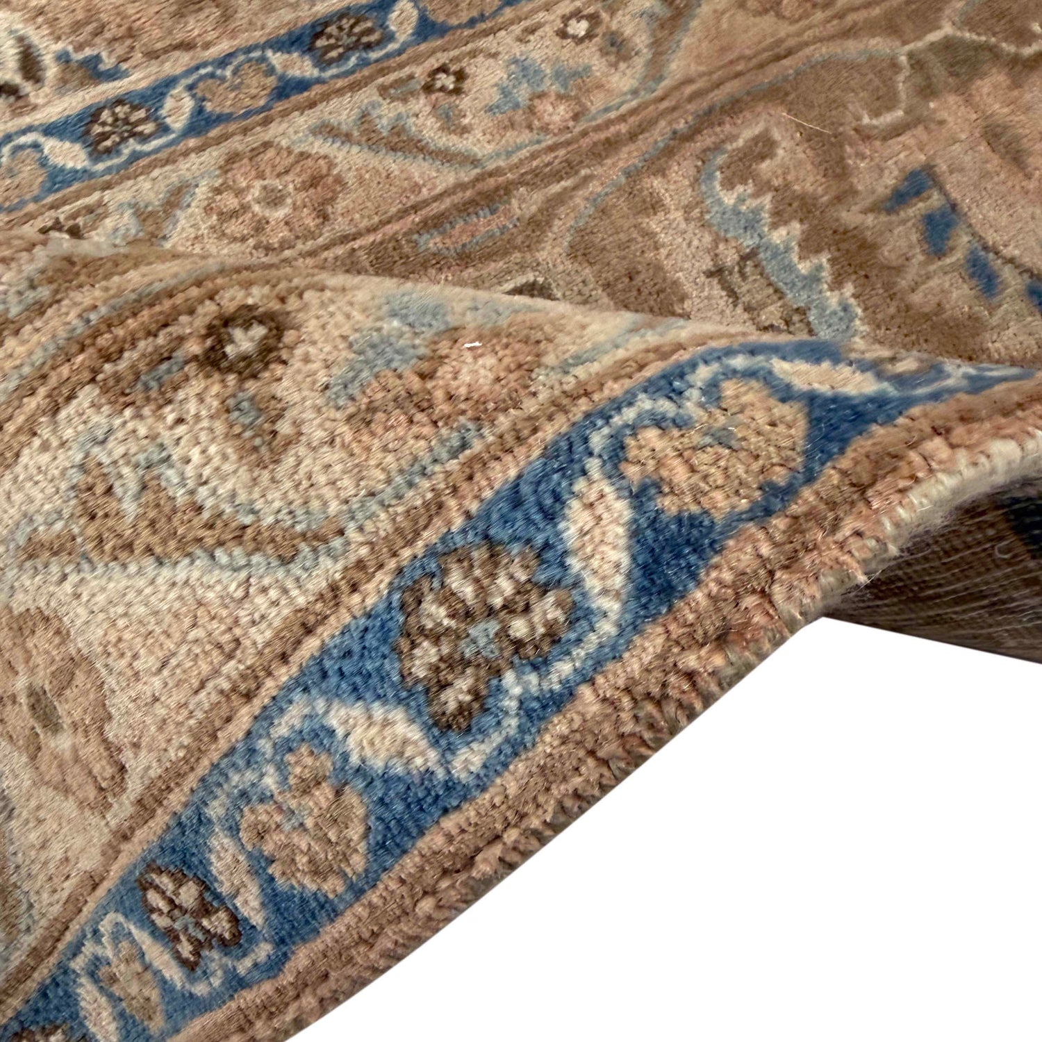 Kashan Area Rug Handmade Multi Medallion 10x13 ft
