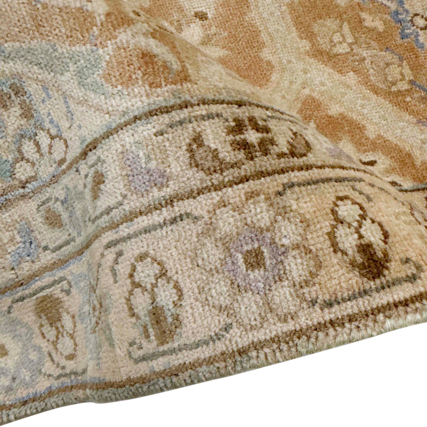 Kashan Area Rug Handmade Multi Medallion 8x10 ft