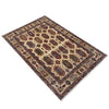 Waziri Area Rug Handmade Beige Medallion 7x10 ft