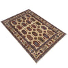 Waziri Area Rug Handmade Beige Medallion 7x10 ft