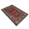Kazak Rug Handmade Red Medallion 4x6 ft