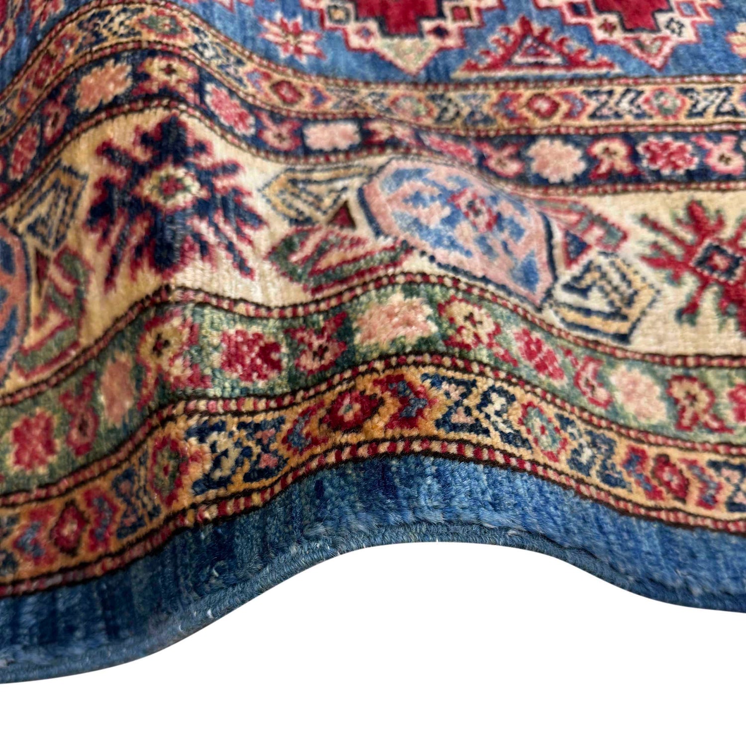 Kazak Rug Handmade Red Medallion 4x6 ft
