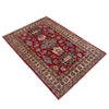 Kazak Rug Handmade Red Medallion 5x8 ft