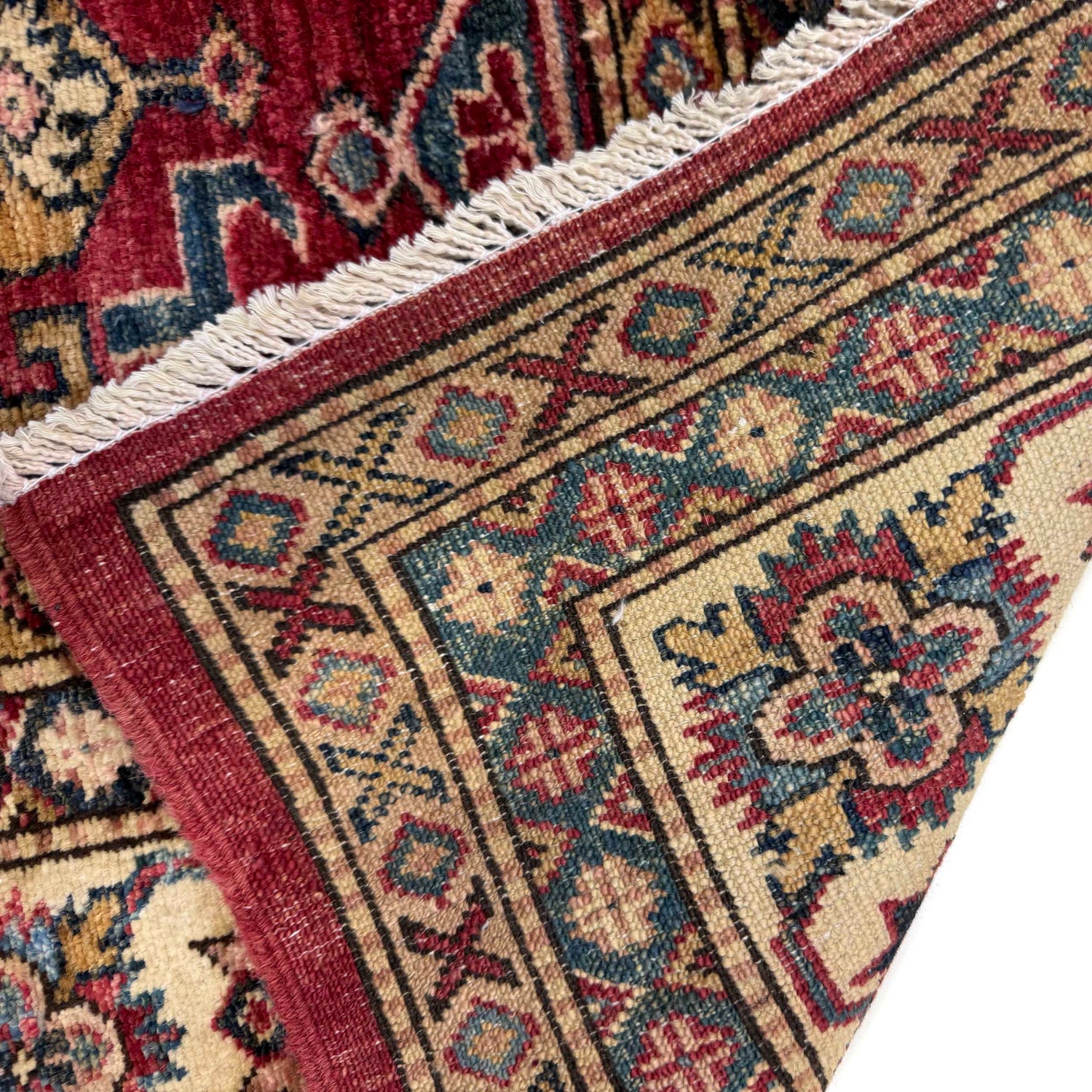 Kazak Rug Handmade Red Medallion 5x8 ft