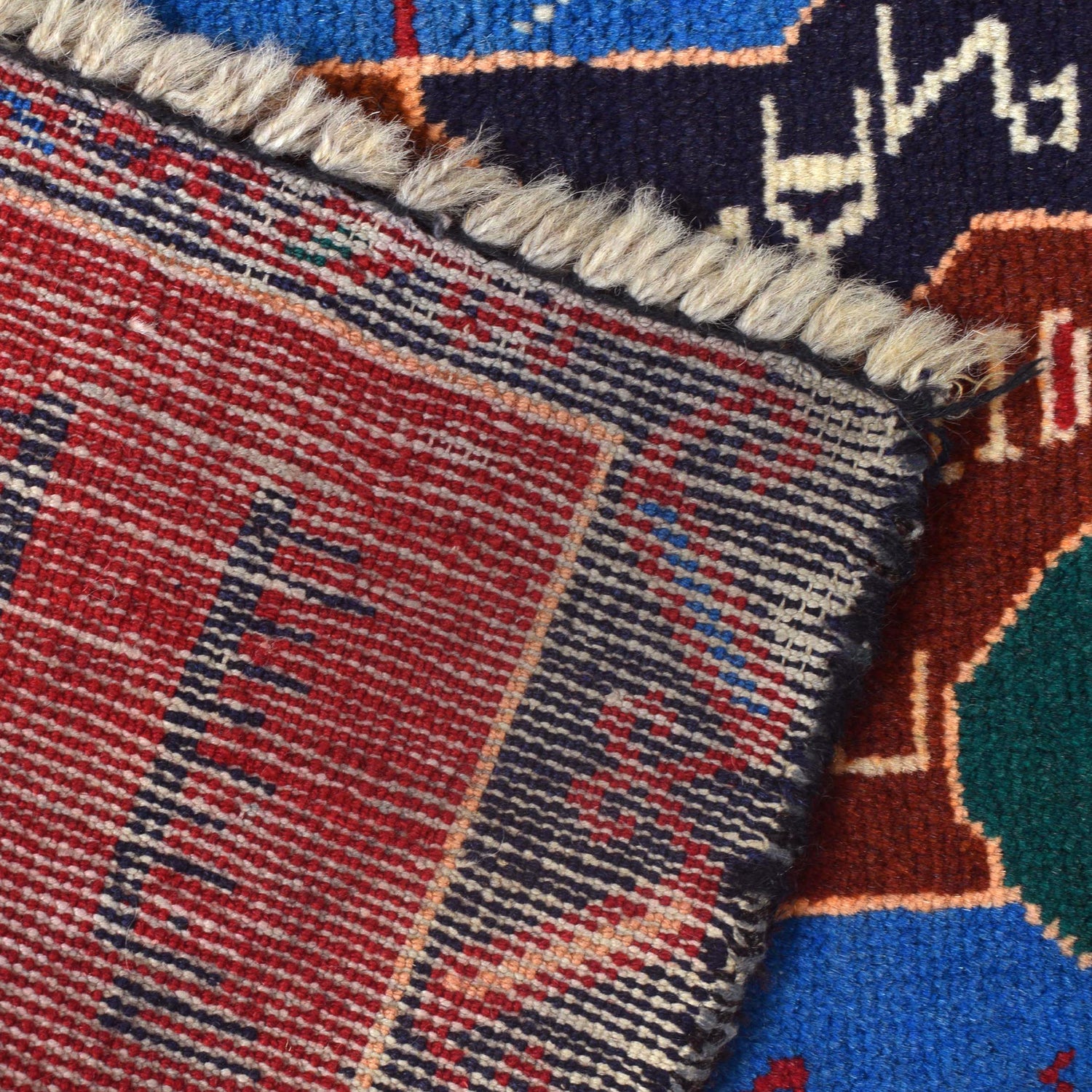 Pictorial Rug Handmade Red Design