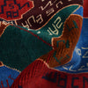Pictorial Rug Handmade Red Design