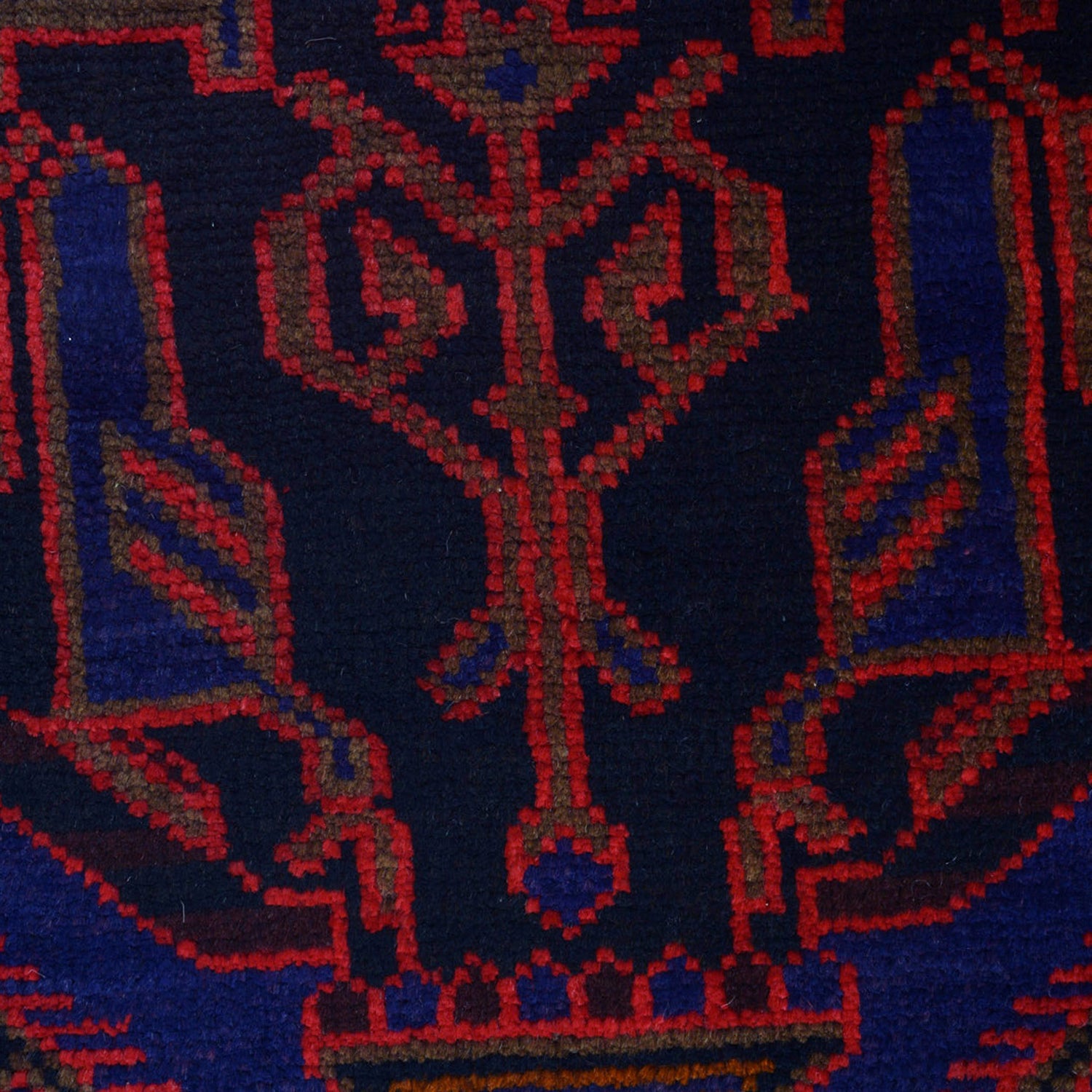 Baluchi Rug Handmade Navy Blue Geometric 3x5 ft