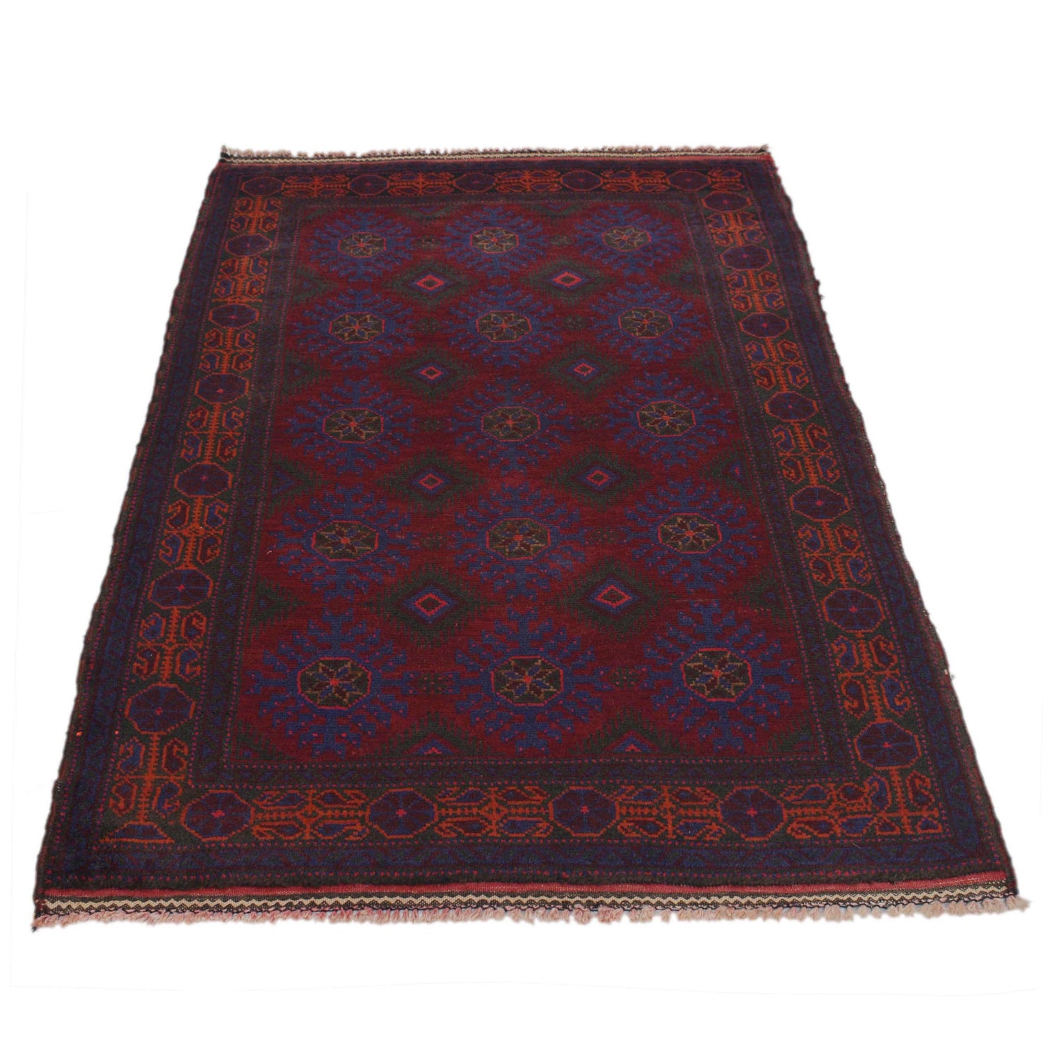 Baluchi Rug Handmade Multi Geometric 3x5 ft