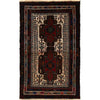 Baluchi Rug Handmade Multi Geometric 3x5 ft