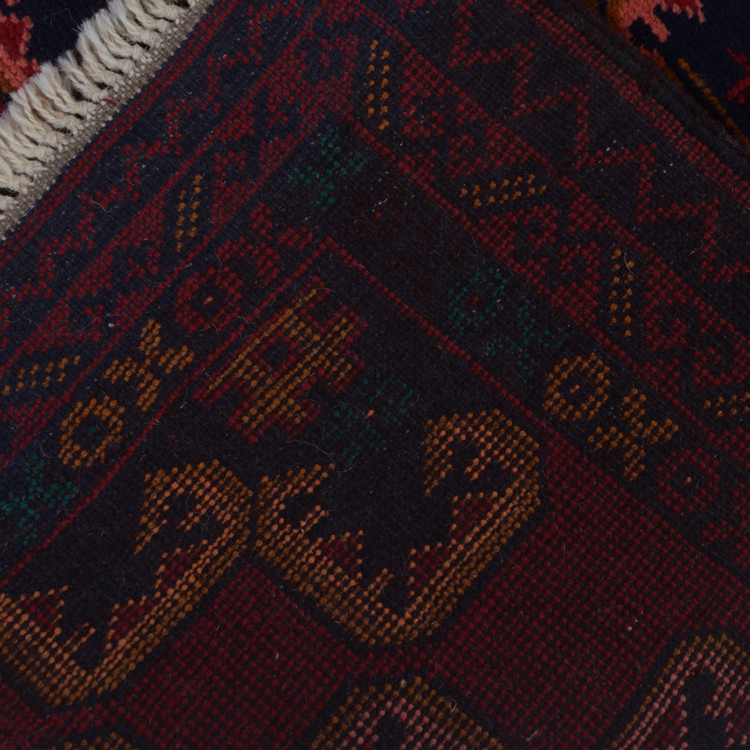 Baluchi Rug Handmade Red Geometric 3x5 ft
