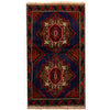Baluchi Rug Handmade Multi Geometric 3x5 ft