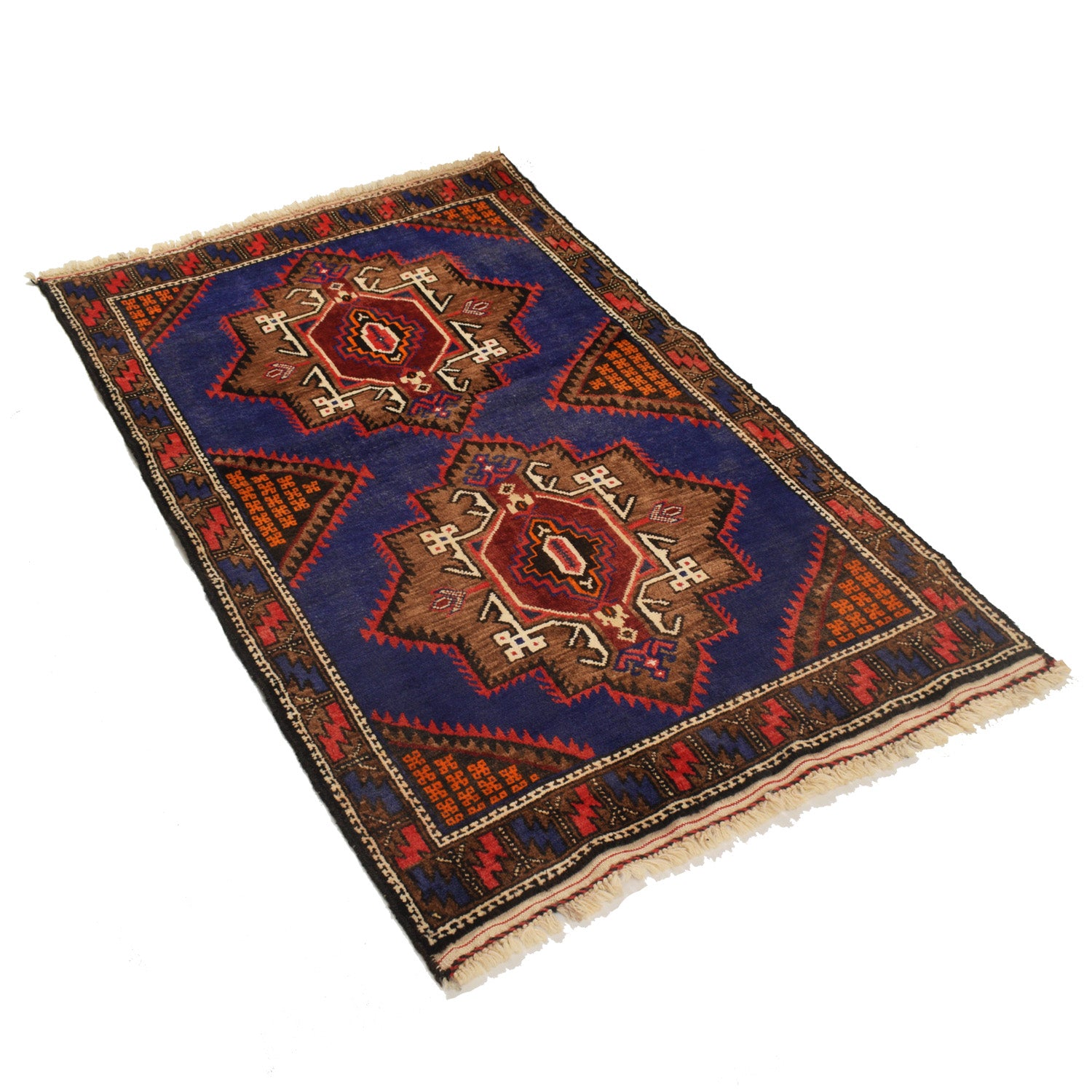 Baluchi Rug Handmade Multi Geometric 3x5 ft