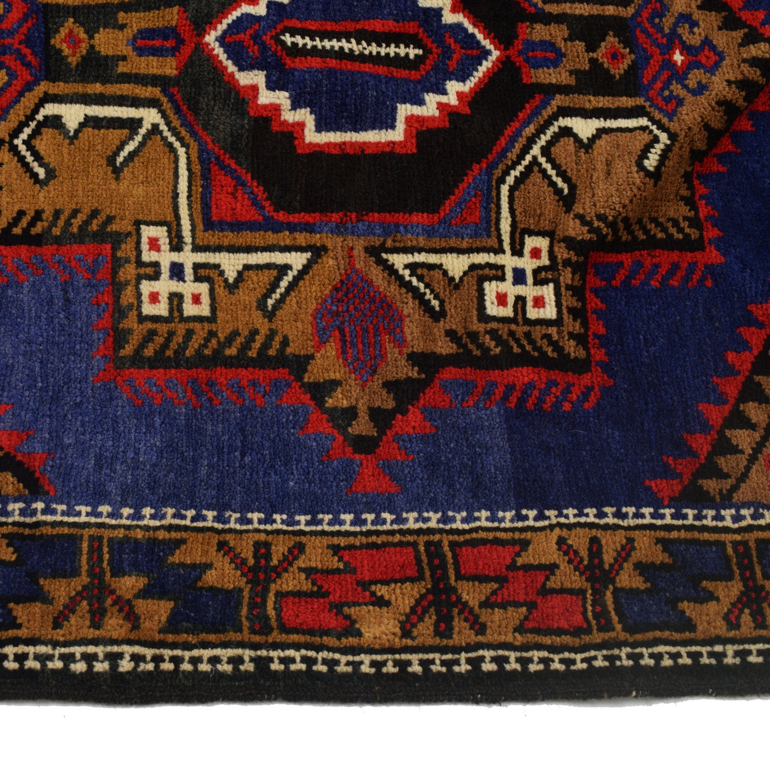 Baluchi Rug Handmade Multi Geometric 3x5 ft