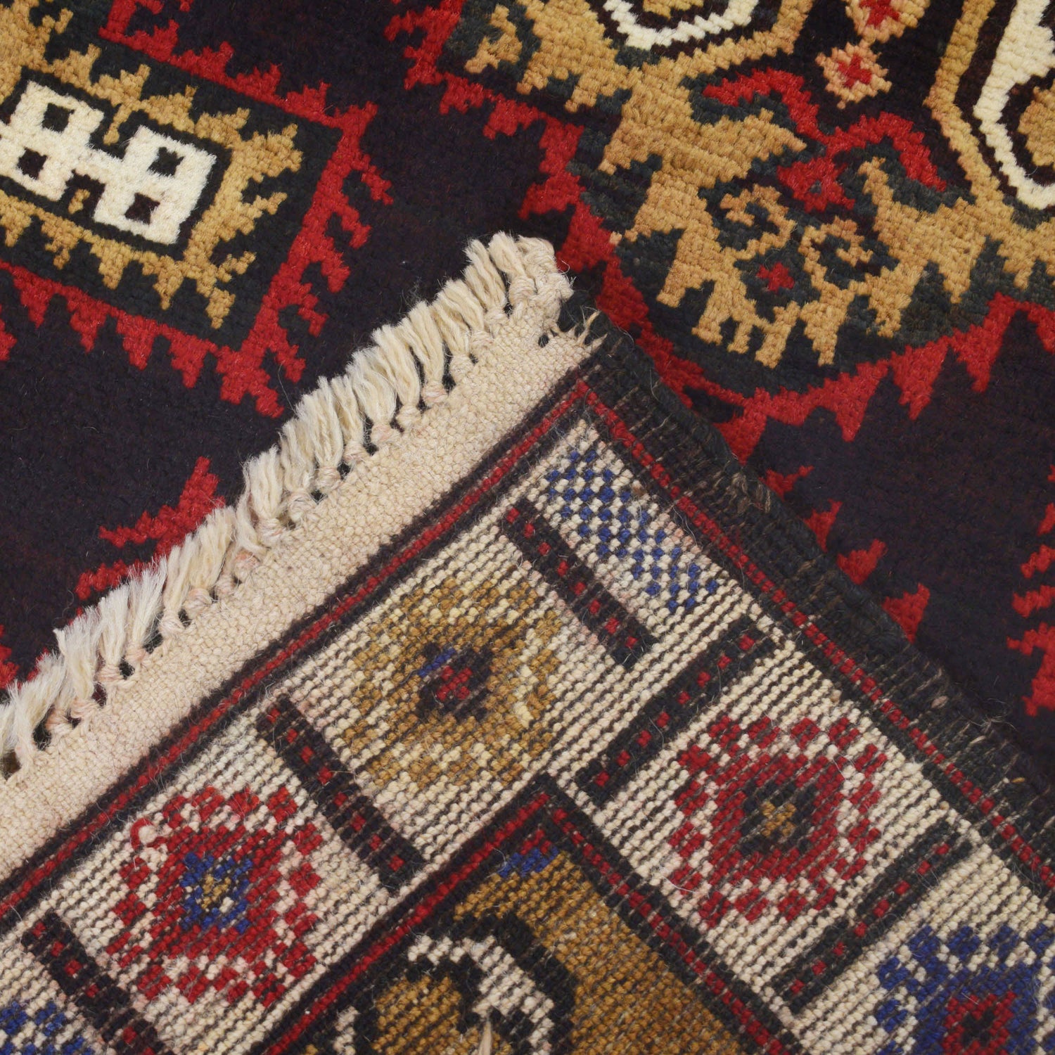 Baluchi Rug Handmade Multi Geometric 3x5 ft