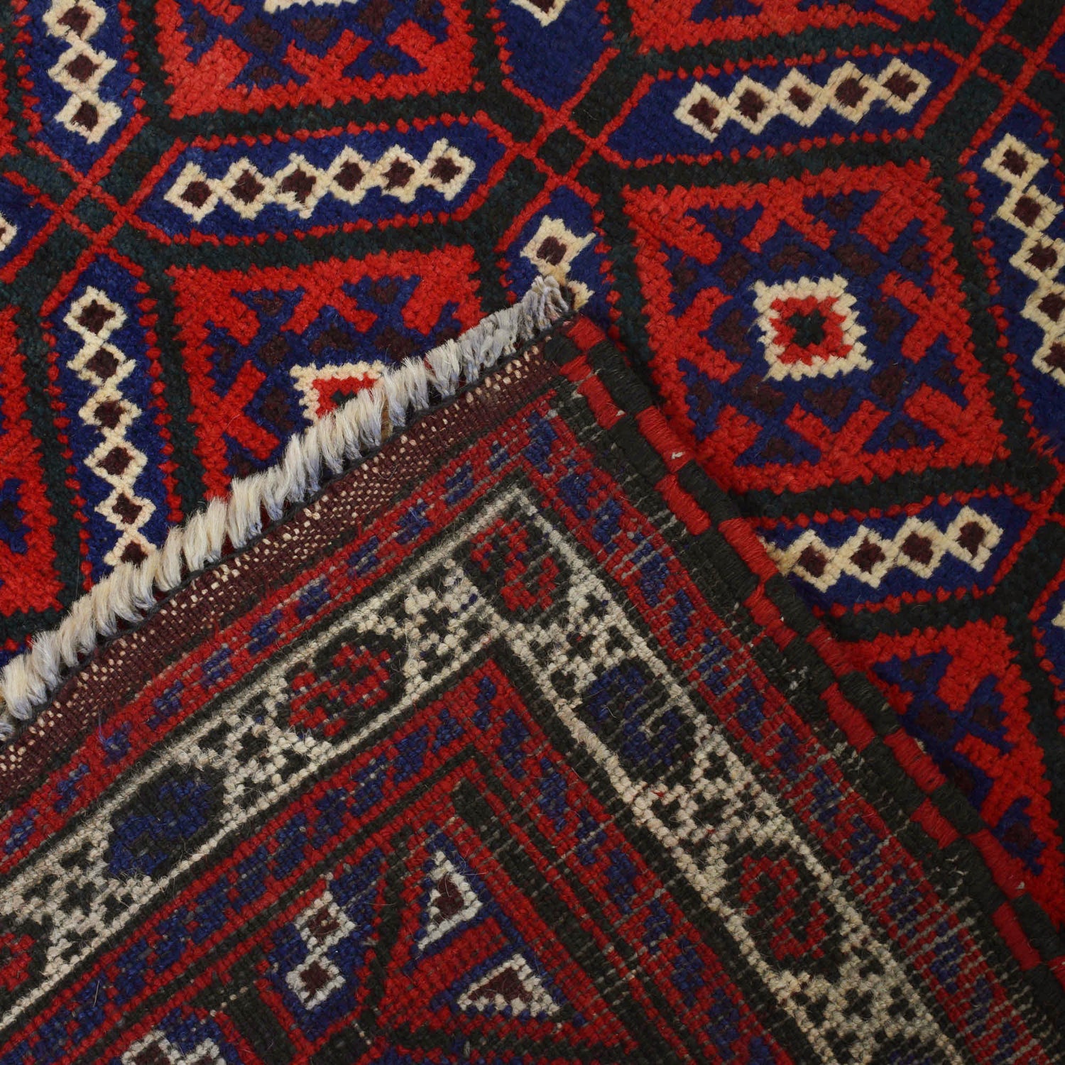 Baluchi Rug Handmade Multi Geometric 3x5 ft
