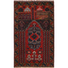 Baluchi Rug Handmade Red Prayer Design 3x5 ft