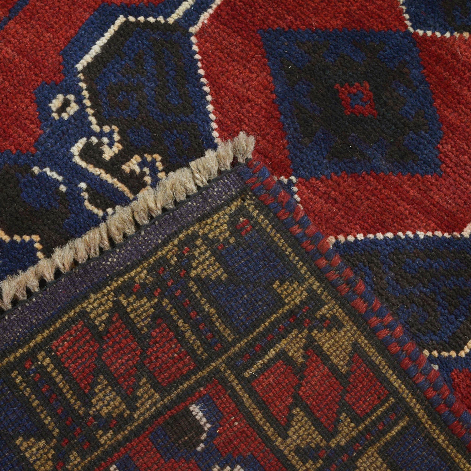 Baluchi Rug Handmade Red Prayer Design 3x5 ft
