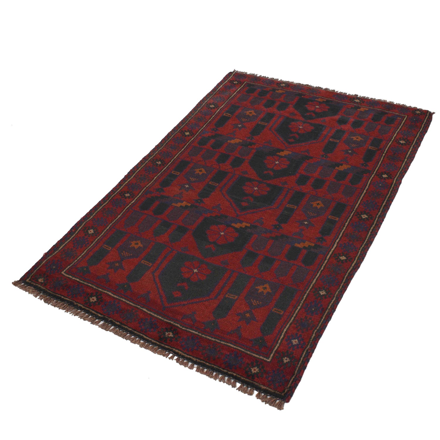 Baluchi Rug Handmade Red Prayer Design 3x5 ft