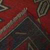 Baluchi Rug Handmade Red Geometric 2x4 ft