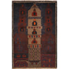 Baluchi Rug Handmade Multi Prayer Design 3x5 ft