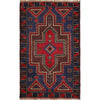 Baluchi Rug Handmade Dark Blue Floral 3x5 ft