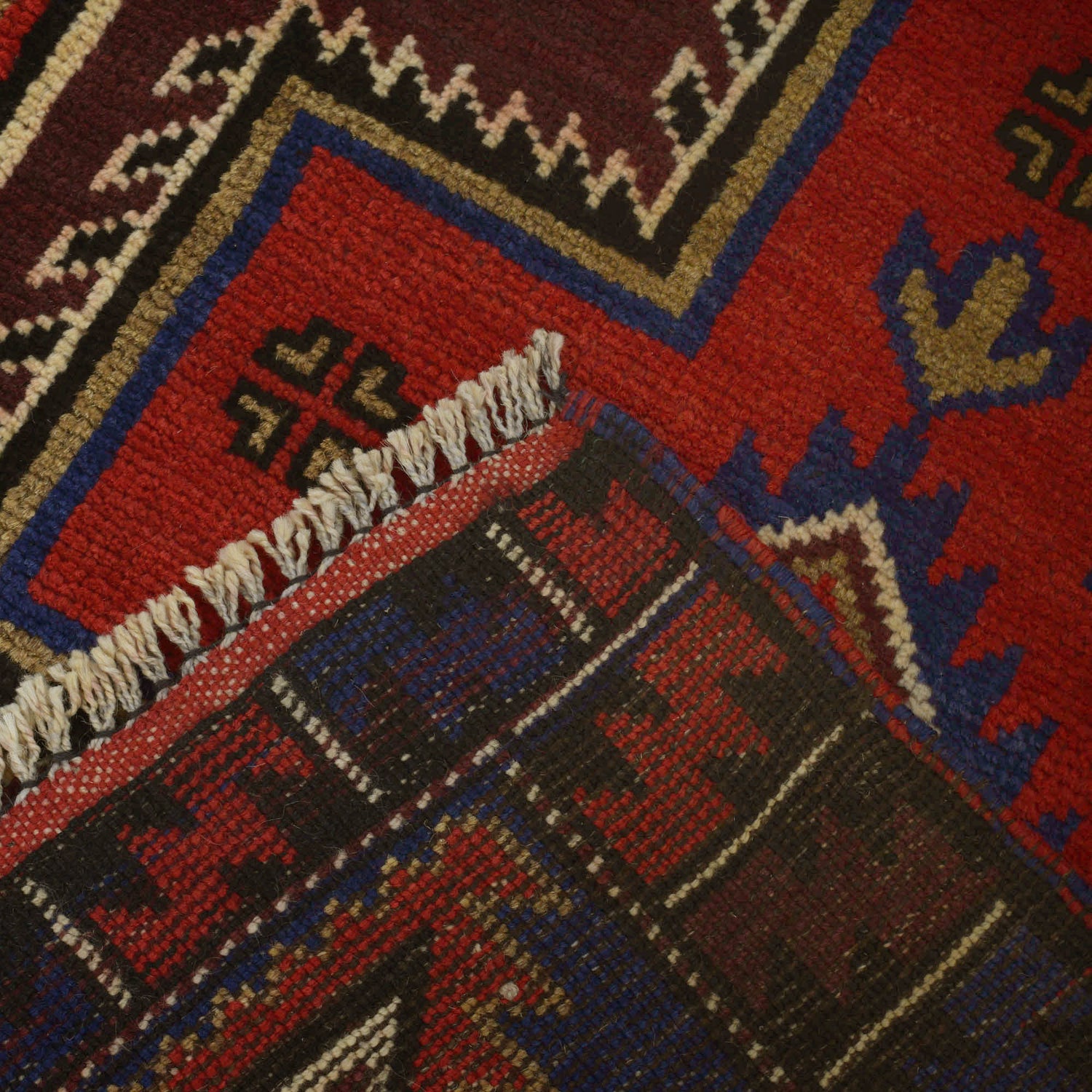 Baluchi Rug Handmade Dark Blue Floral 3x5 ft