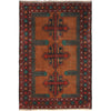 Baluchi Rug Handmade Brown Geometric 2x4 ft