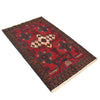 Baluchi Rug Handmade Red Geometric 3x5 ft