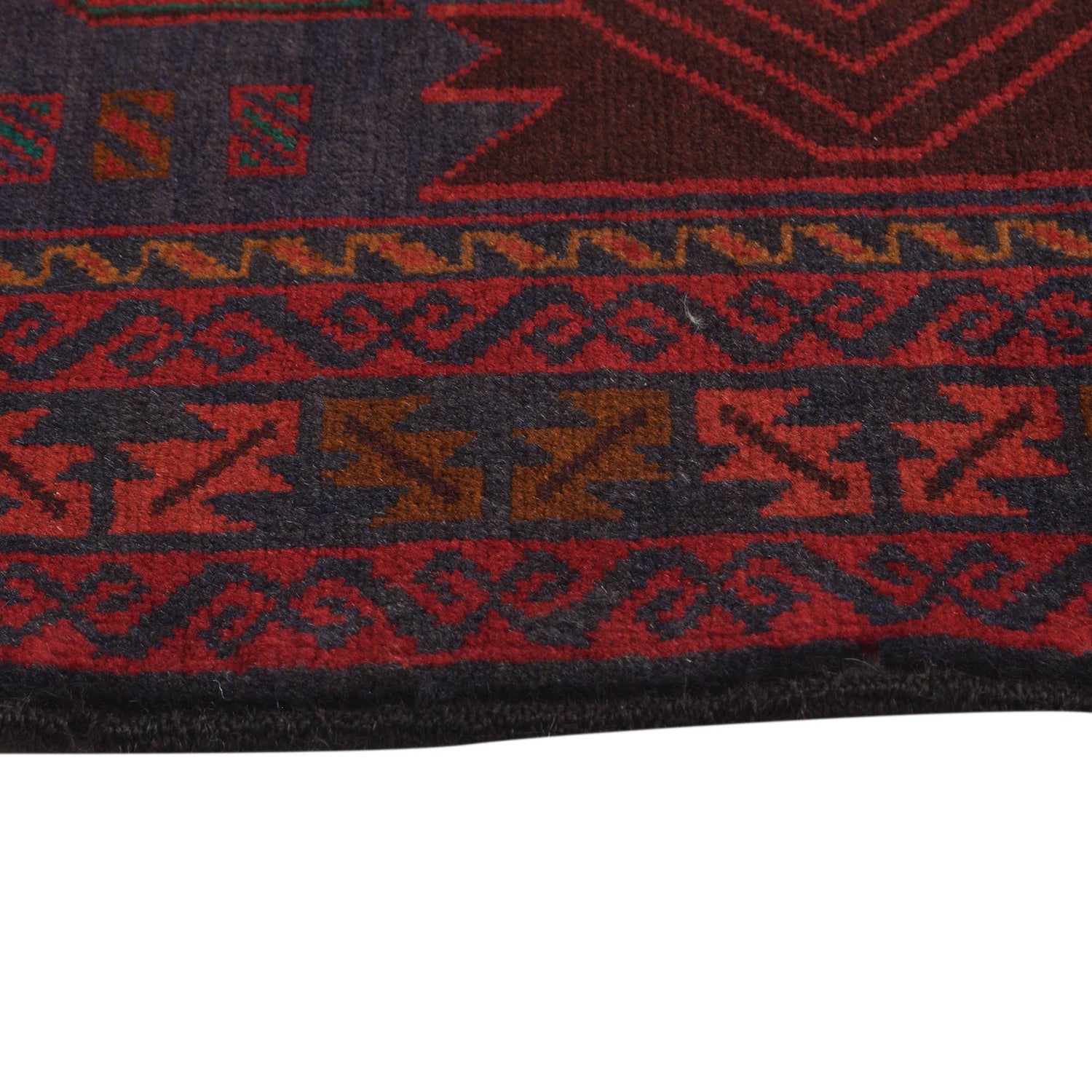 Baluchi Rug Handmade Blue Geometric 3x5 ft