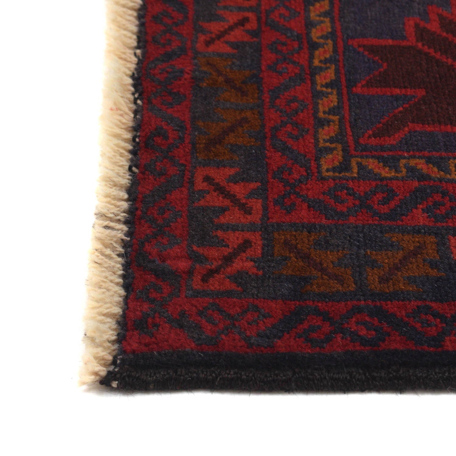 Baluchi Rug Handmade Blue Geometric 3x5 ft