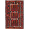 Baluchi Rug Handmade Multi Prayer Design 2x4 ft