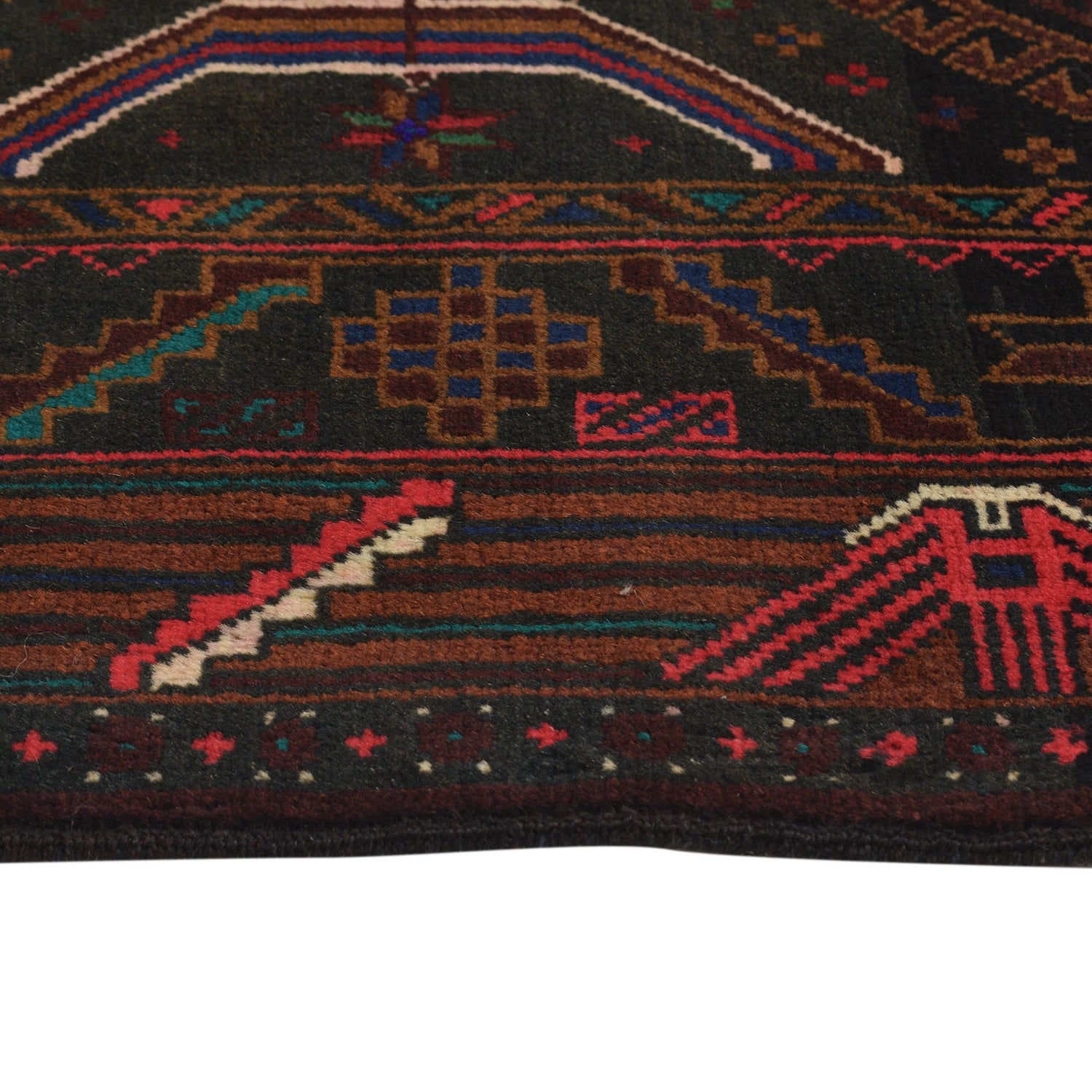 Baluchi Rug Handmade Multi Prayer Design 3x5 ft