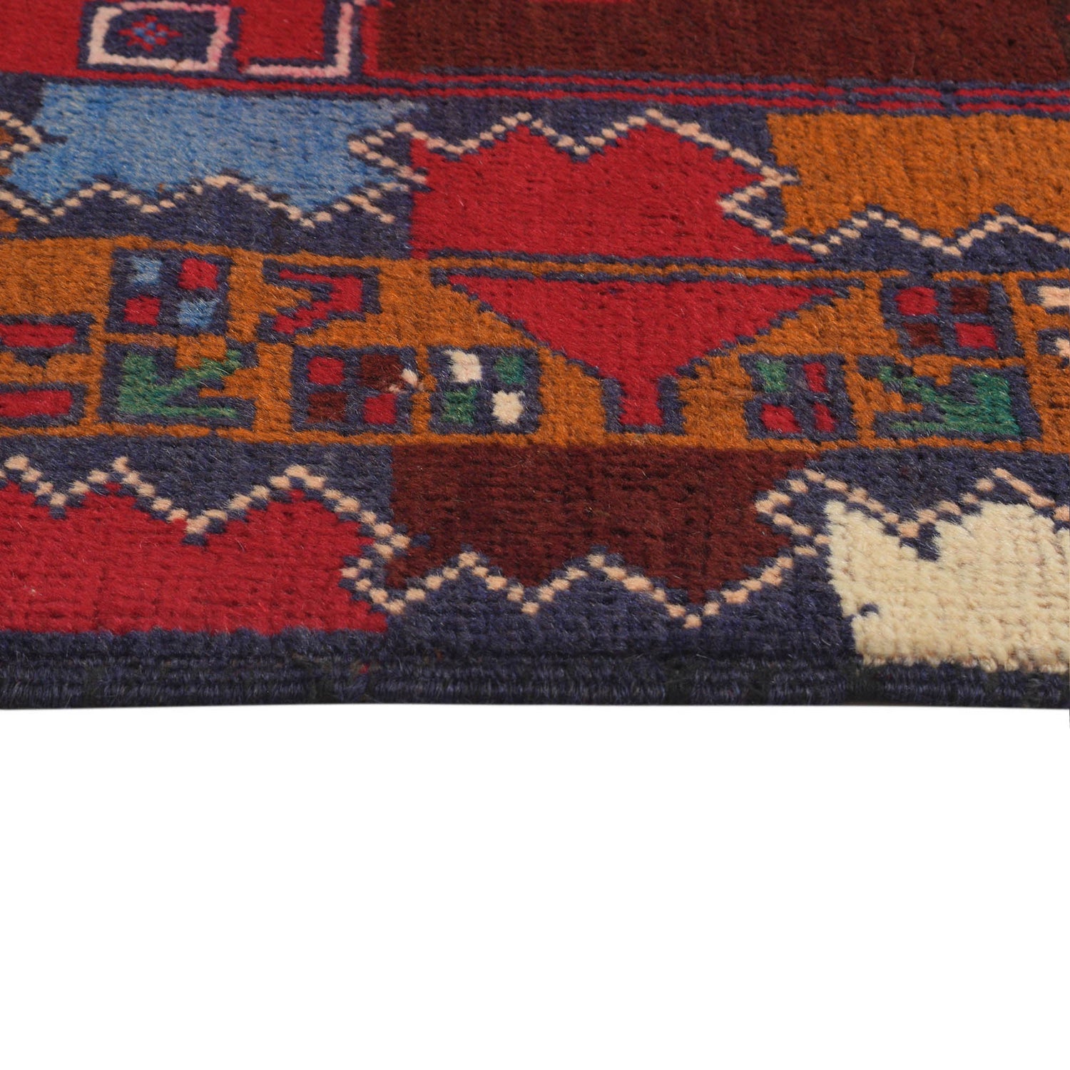 Baluchi Rug Handmade Multi Geometric 3x5 ft