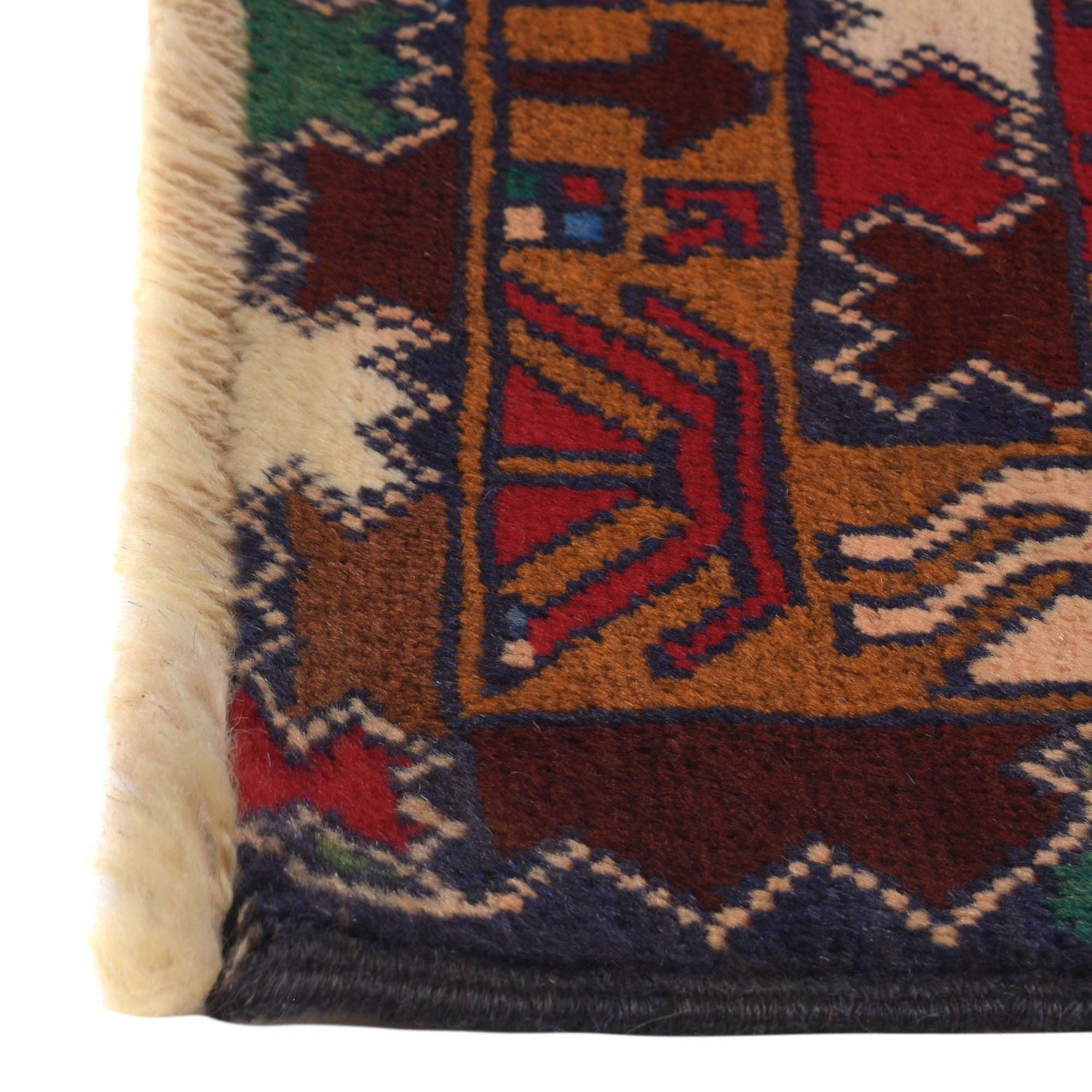 Baluchi Rug Handmade Multi Geometric 3x5 ft