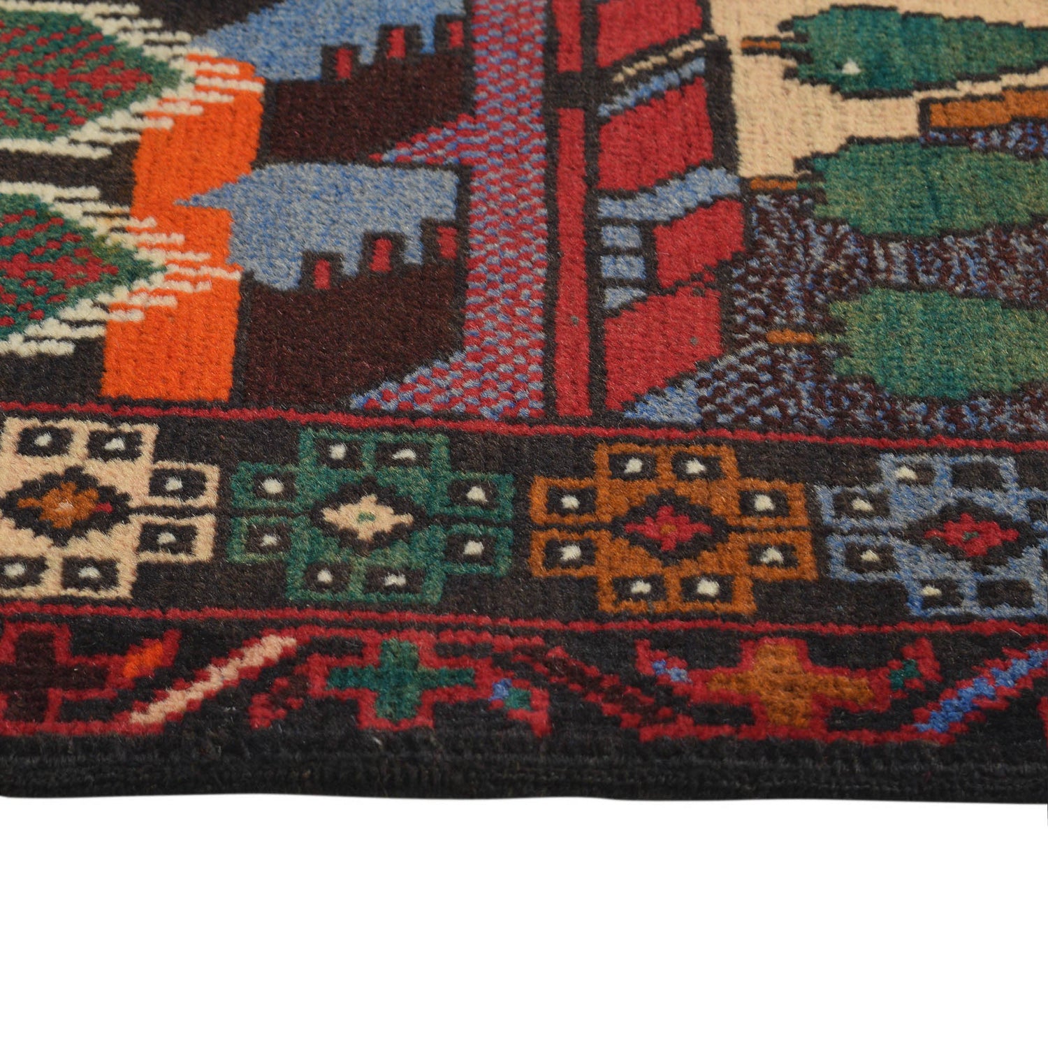 Pictorial Rug Handmade Multi Design