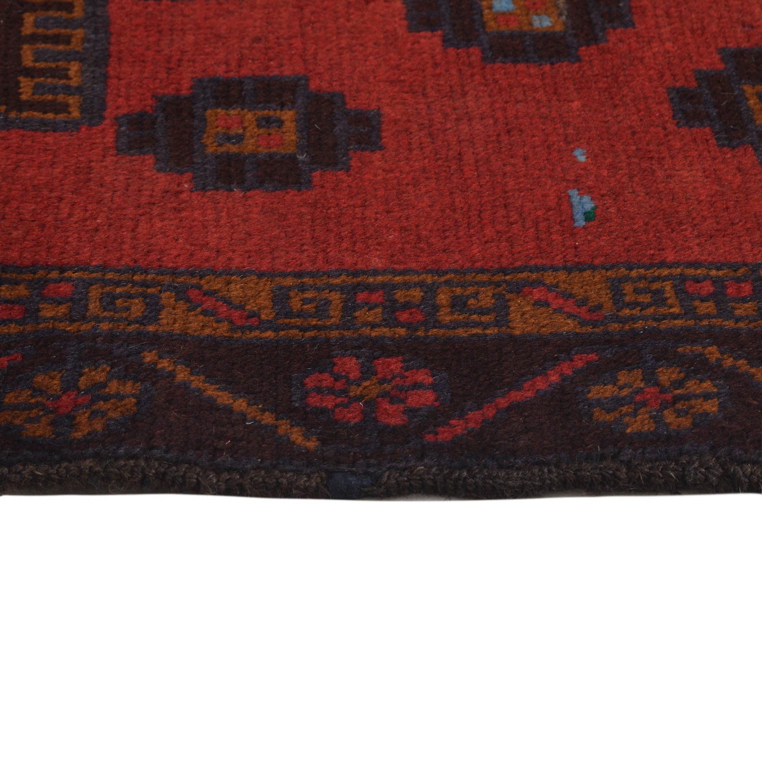 Baluchi Rug Handmade Red Geometric 2x4 ft