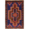 Baluchi Rug Handmade Blue Geometric 3x5 ft