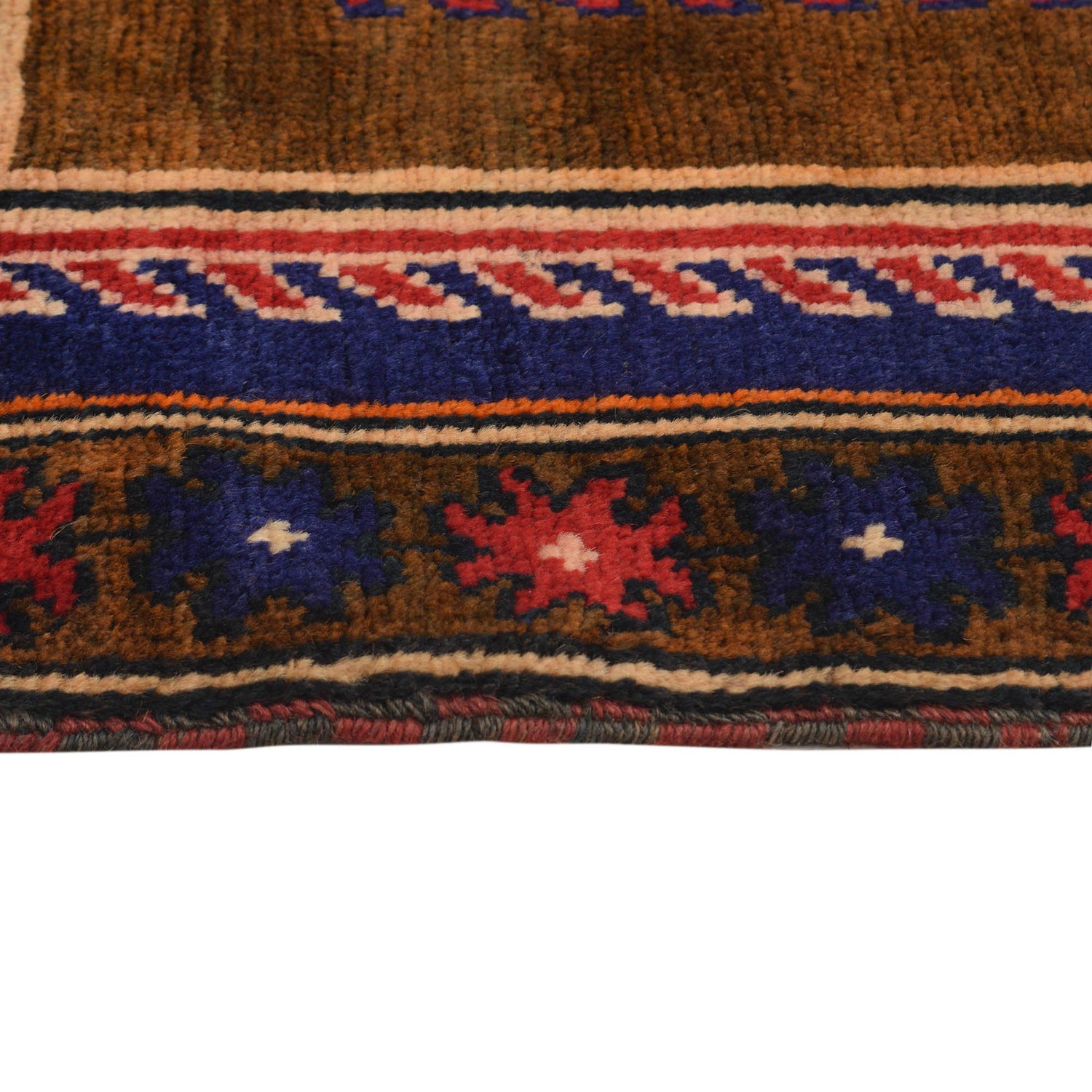 Baluchi Rug Handmade Blue Geometric 3x5 ft