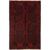 Baluchi Rug Handmade Red Geometric 2x4 ft