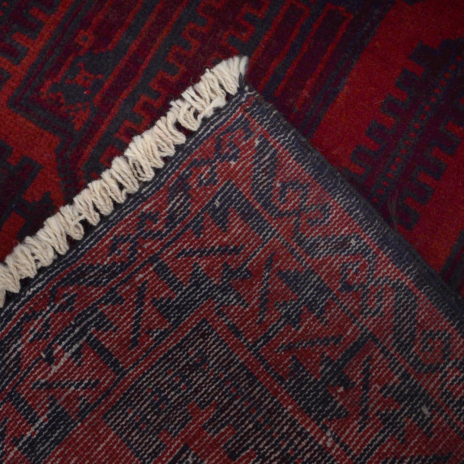 Baluchi Rug Handmade Red Geometric 2x4 ft