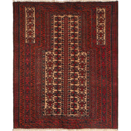 Baluchi Rug Handmade Multi Prayer Design 2x4 ft